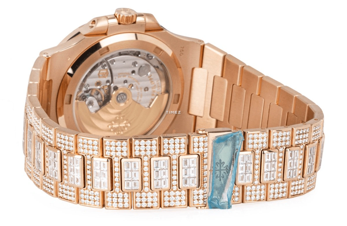 Patek Philippe,Nautilus 40mm,40mm,Rose Gold,Rose Gold,Silver,Automatic,Day,45hours,Drake,5719,5719/10R-010