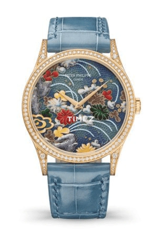 Patek Philippe,Calatrava 37mm,37mm,Rose Gold,Multi-Color,Blue,Red,Automatic,48hours,In-house Caliber,5077,5077/100R-057