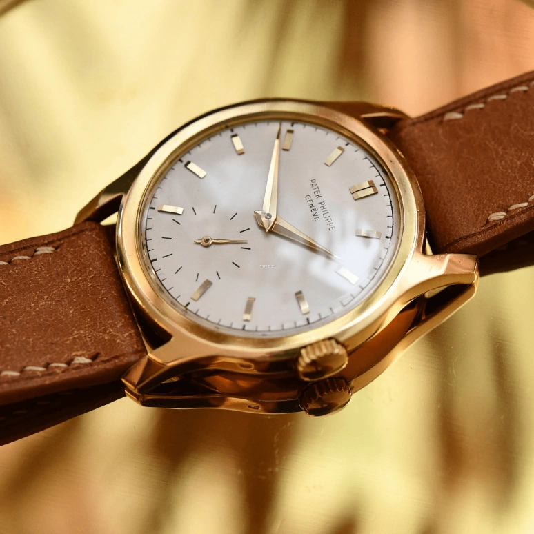 Patek Philippe,Calatrava 35mm,35mm,Yellow Gold,Silver,Handwound,48hours,In-house Caliber,2448J