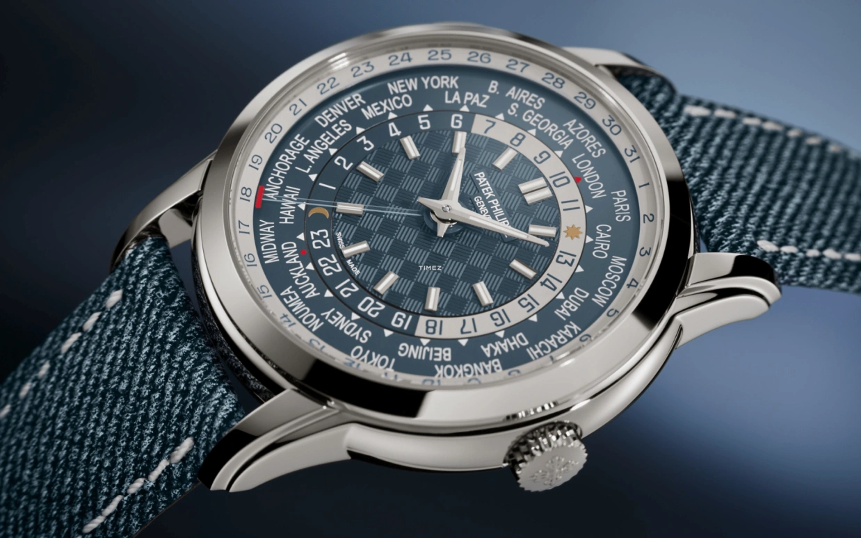 Patek Philippe,Complications 40mm,40mm,White Gold,Blue,Automatic,Day,World Time,Day / Night Indication,Mark Wahlberg,Marky Mark,5330G,5330G-001