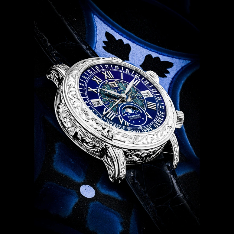 Patek Philippe,Grand Complications 42.80mm,42.80mm,White Gold,Blue,Handwound,Moonphase,Perpetual Calendar,Leap Year,Date,48hours,In-house Caliber,6002G,6002G-001