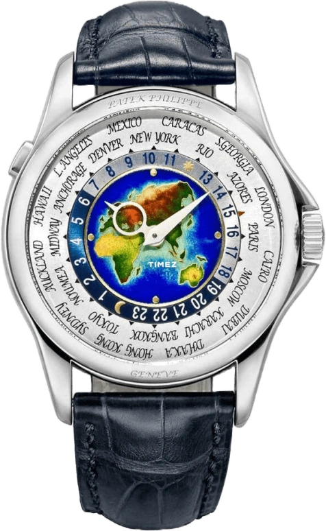 Patek Philippe,Complications 39.50mm,39.50mm,White Gold,White,Multi-Color,Automatic,World Time,Day / Night Indication,5131G,5131G-001