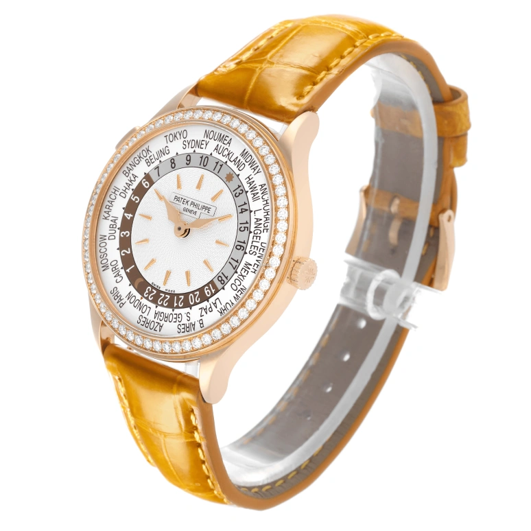 Patek Philippe,Complications 36mm,36mm,Rose Gold,White,Automatic,World Time,Day / Night Indication,7130R,7130R-013