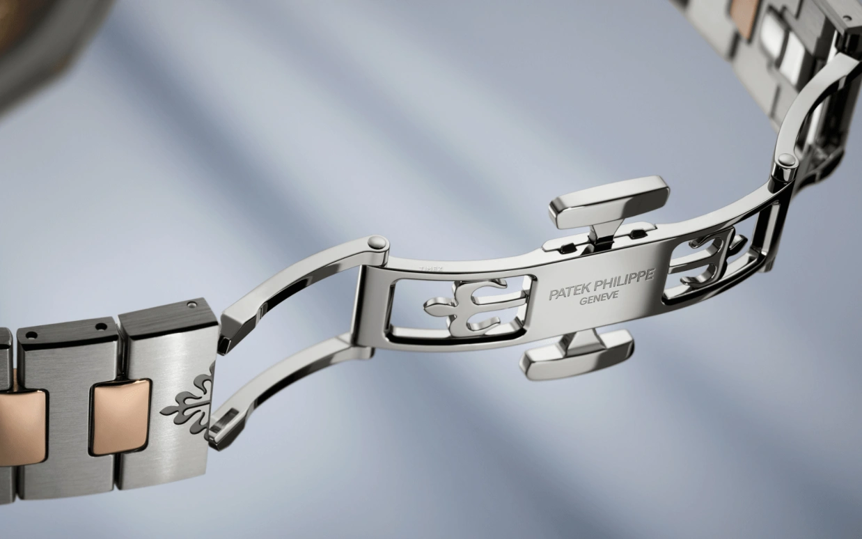 Patek Philippe,Cubitus 45mm,45mm,Stainless Steel,Rose Gold,Blue,Automatic,Day,45hours,5821,5821/1AR-001