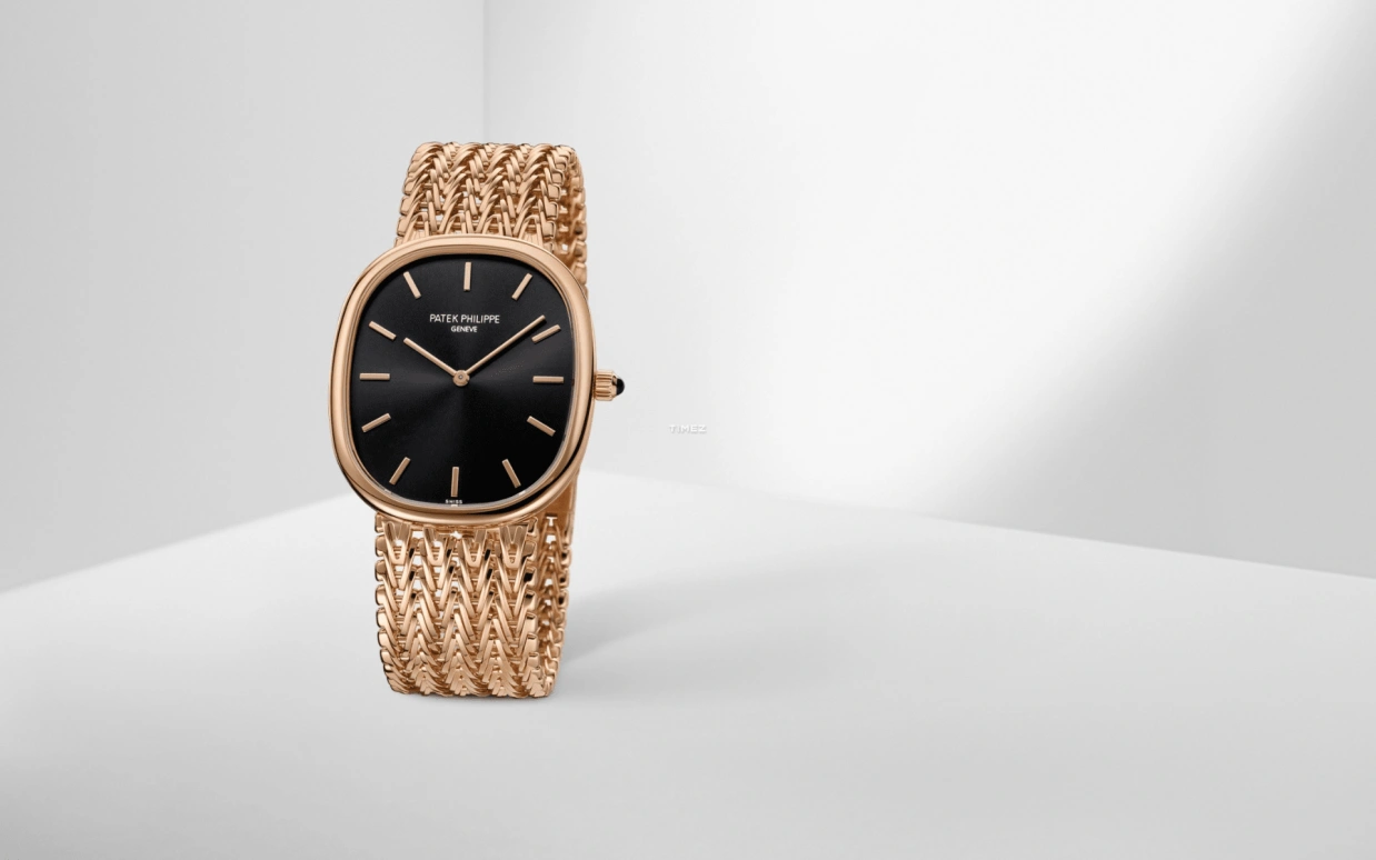 Patek Philippe,Golden Ellipse 34.50x39.50mm,34.50x39.50mm,Rose Gold,Black,Automatic,48hours,In-house Caliber,5738,5738/1R-001