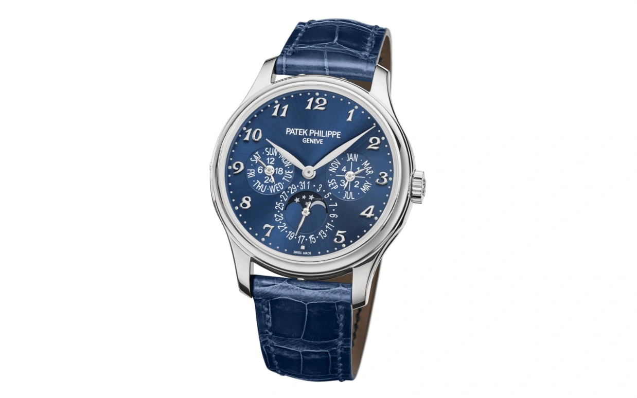 Patek Philippe,Grand Complications 39mm,39mm,White Gold,Blue,Automatic,Moonphase,Perpetual Calendar,Leap Year,Month,48hours,In-house Caliber,5327G,5327G-001