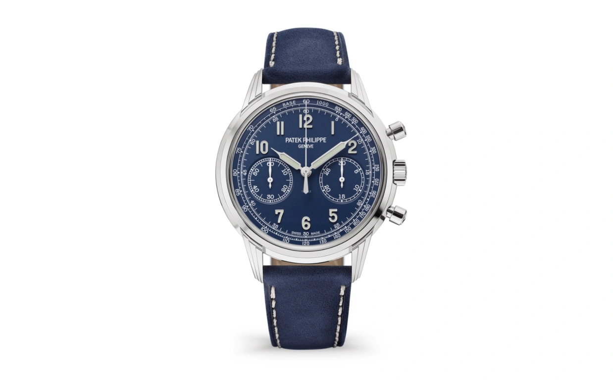 Patek Philippe,Complications 41mm,41mm,White Gold,Blue,Handwound,Chronograph,Column Wheel,5172G,5172G-001