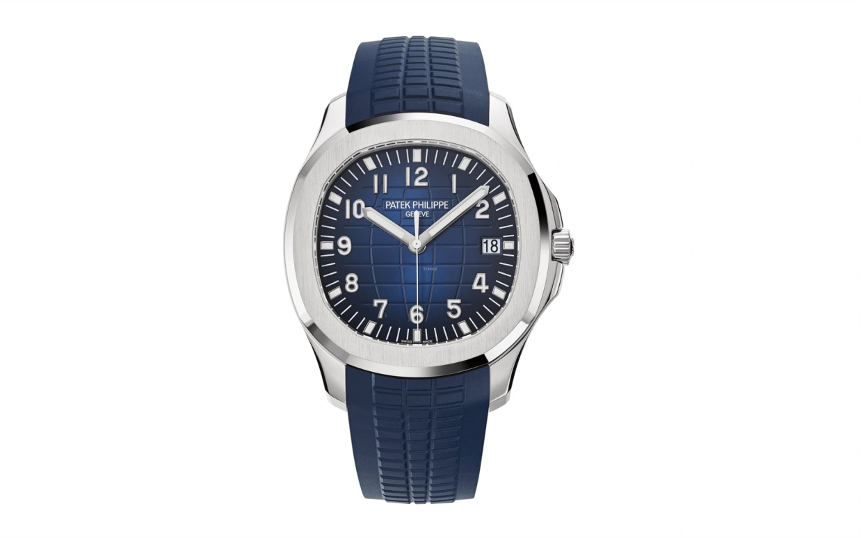 Patek Philippe,Aquanaut 42.20mm,42.20mm,White Gold,Blue,Automatic,45hours,In-house Caliber,Lisandro Martínez,Harry Kane,JJ Lin,5168G,5168G-001