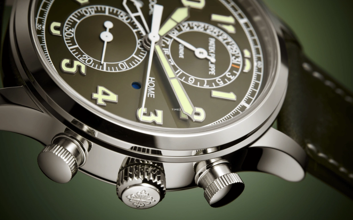 Patek Philippe,Complications 42mm,42mm,White Gold,Khaki Green,Automatic,Chronograph,Day,Dule Time,Flyback,55hours,In-house Caliber,5924G,5924G-010