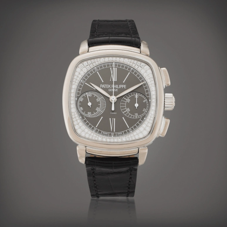 Patek Philippe,Complications 35x39mm,35x39mm,White Gold,Grey,Handwound,Chronograph,65hours,7071G,7071G-010