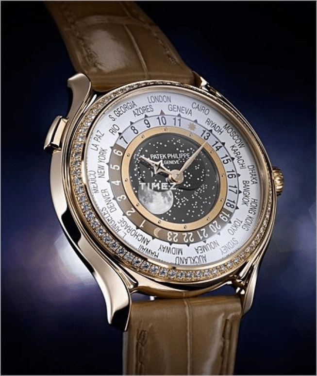 Patek Philippe,Limited Editions 38mm,38mm,Rose Gold,White,Automatic,Moonphase,World Time,7175R,7175R-001