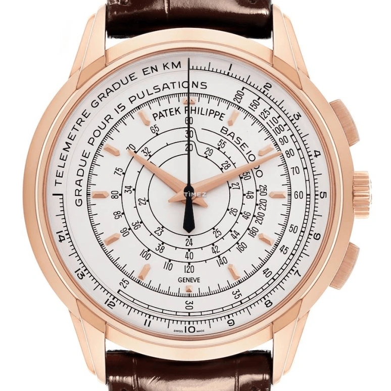 Patek Philippe,Complications 40mm,40mm,Rose Gold,Silver White,Automatic,Chronograph,Flyback,5975R,5975R-001