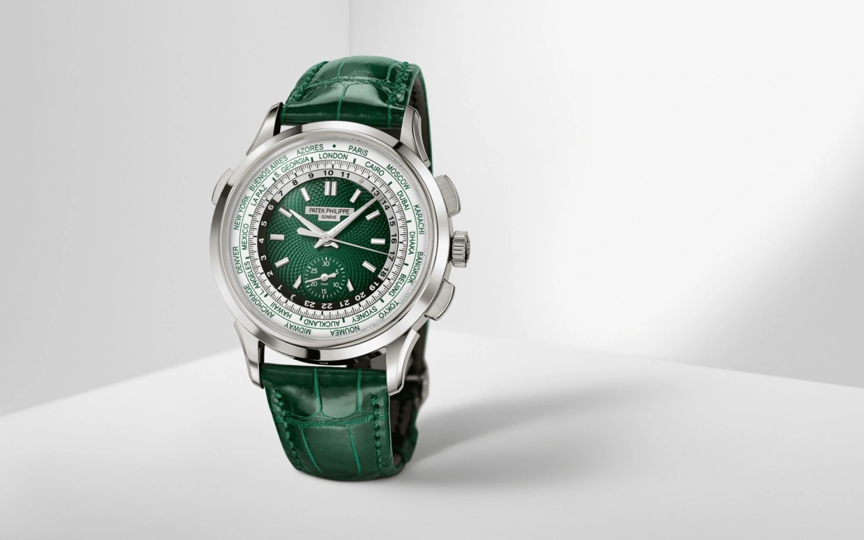 Patek Philippe,Complications 39.50mm,39.50mm,White Gold,Blue,Automatic,World Time,Day / Night Indication,Kyle Walker,5930P,5930P-001