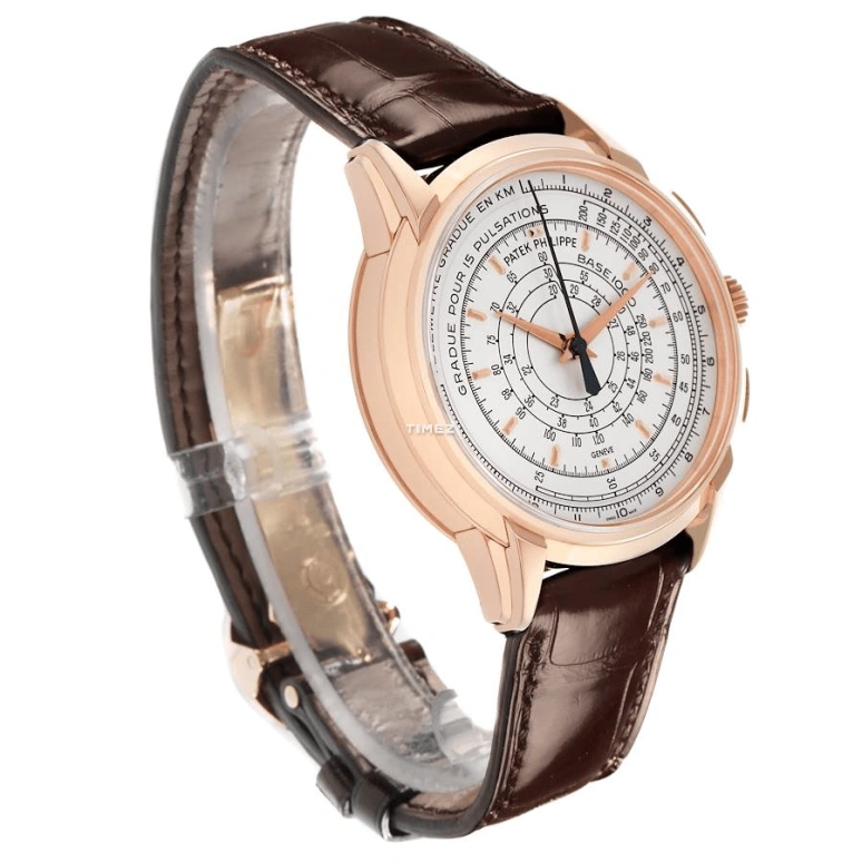 Patek Philippe,Complications 40mm,40mm,Rose Gold,Silver White,Automatic,Chronograph,Flyback,5975R,5975R-001