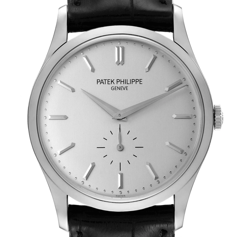Patek Philippe,Calatrava 37mm,37mm,White Gold,Silver,Handwound,44hours,In-house Caliber,5196G,5196G-001