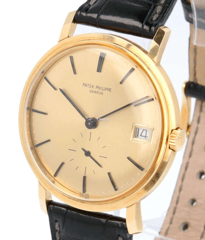 Patek Philippe,Calatrava 35mm,35mm,Yellow Gold,Gold,Automatic,Day,Sapphire,Crystal Glass,3445J