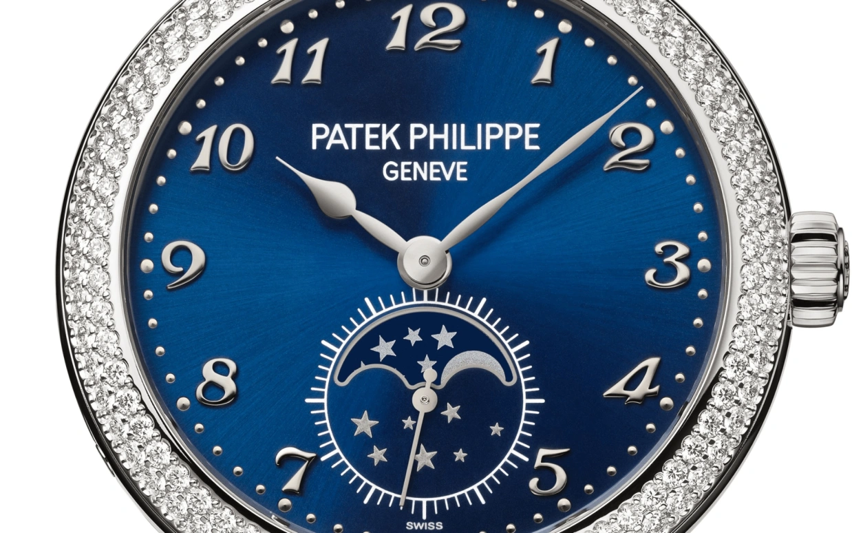 Patek Philippe,Complications 33mm,33mm,White Gold,Blue,Handwound,Moonphase,44hours,7121,7121/200G-001