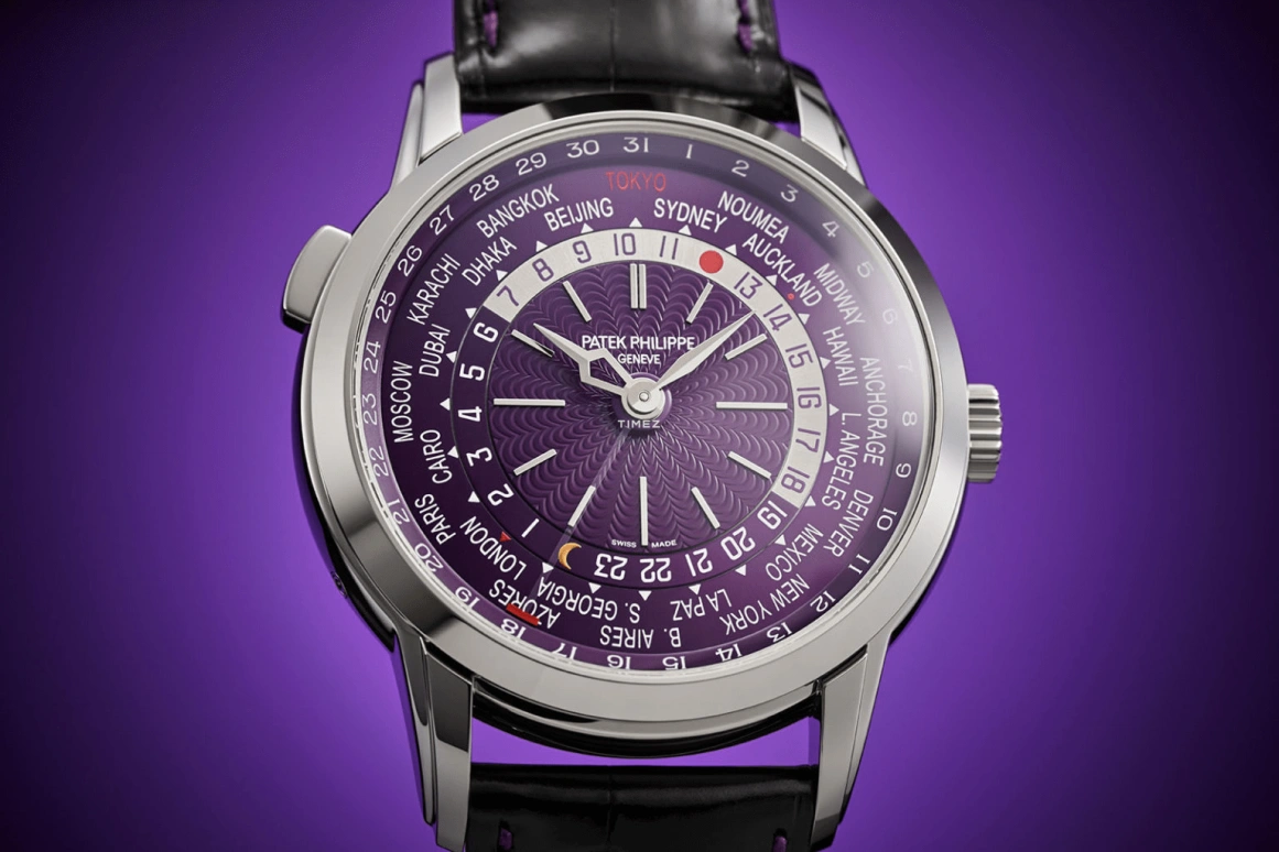 Patek Philippe,Grand Complications 40mm,40mm,White Gold,Purple,Automatic,Day,World Time,Day / Night Indication,5330G,5330G-010