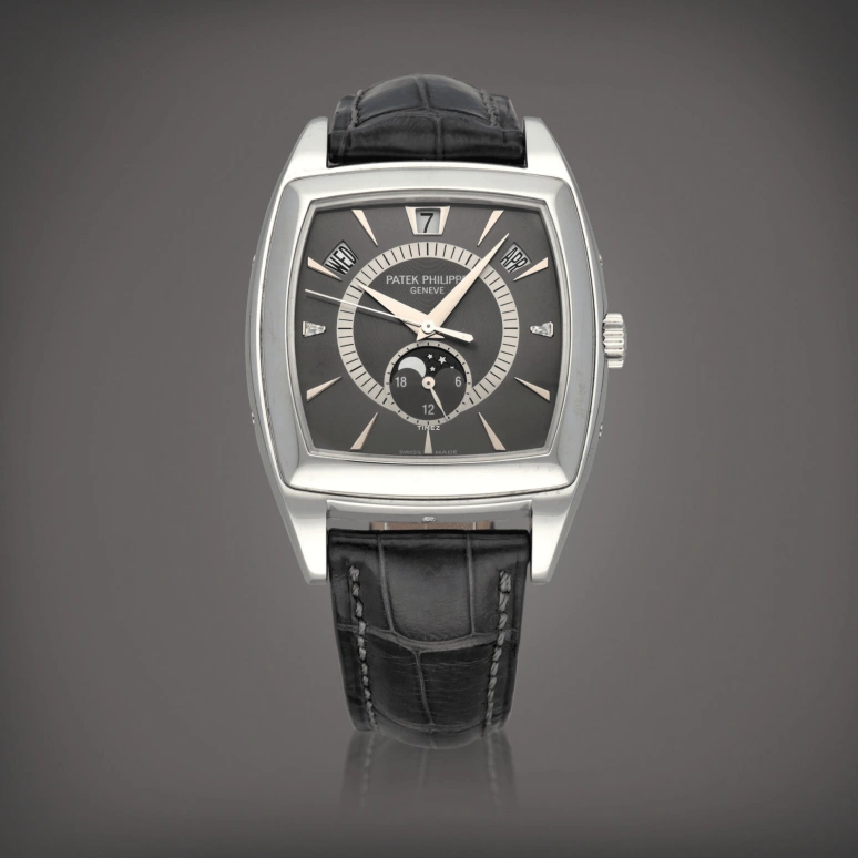 Patek Philippe,Complications 38x51mm,38x51mm,Platinum,Black,Grey,Automatic,Moonphase,Annual Calendar,Month,Date,45hours,In-house Caliber,5135P,5135P-001