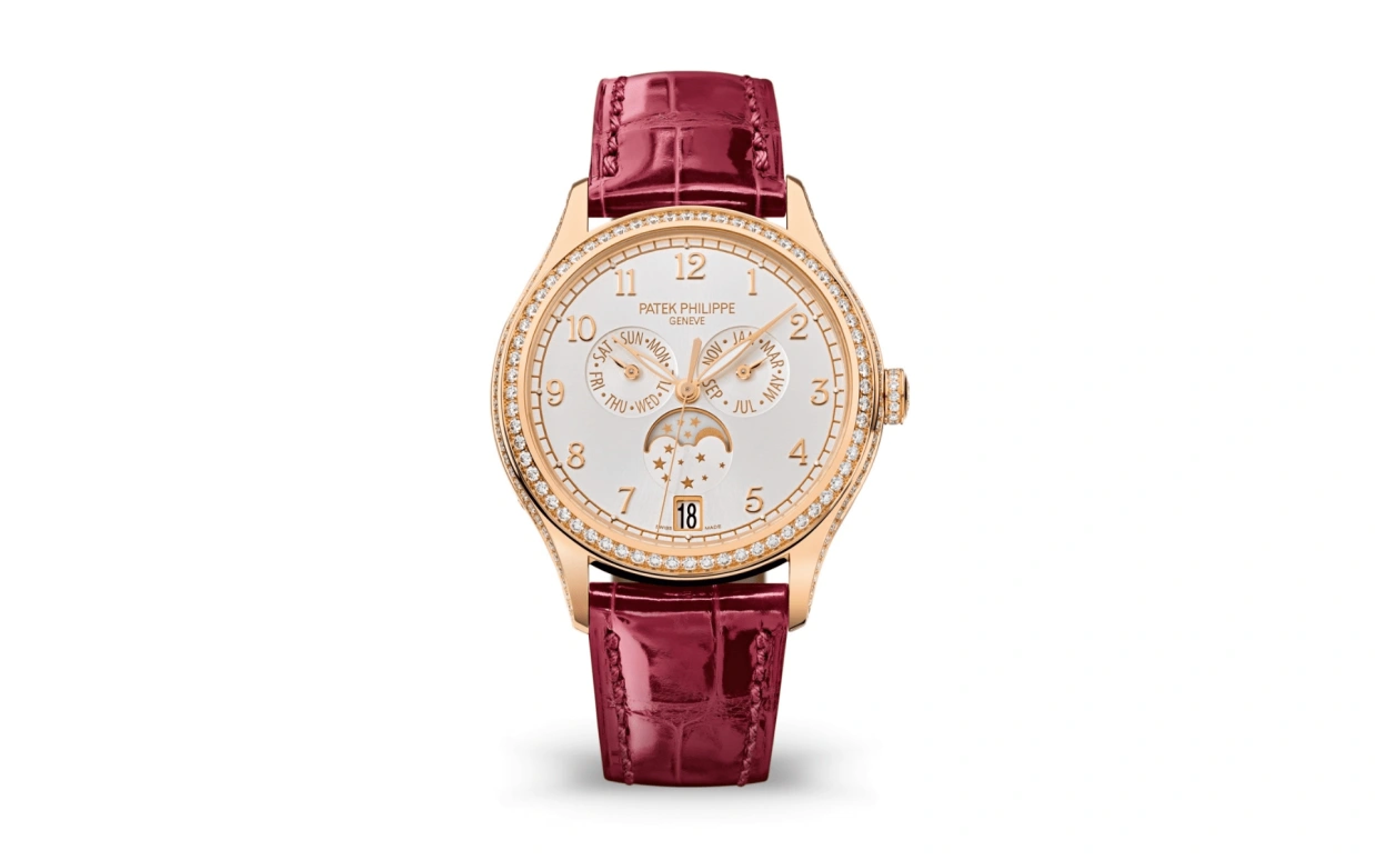 Patek Philippe,Complications 38mm,38mm,Rose Gold,Silver,Automatic,Moonphase,Annual Calendar,Month,Date,45hours,In-house Caliber,4947R,4947R-001