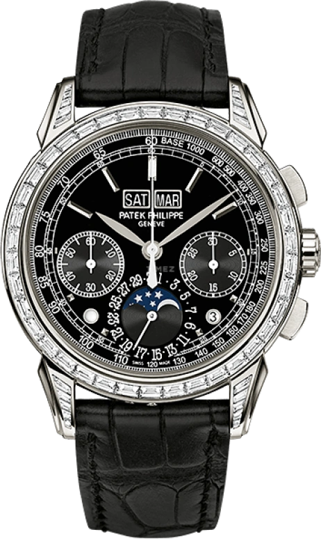 Patek Philippe,Grand Complications 41mm,41mm,Platinum,Black,Handwound,Chronograph,Moonphase,Perpetual Calendar,Leap Year,65hours,In-house Caliber,5271P,5271P-001