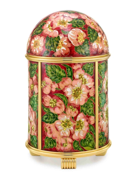 Patek Philippe,Dome Clocks ,Red,Electromechanical,In-house Caliber,Red,Gold,Enamel,20142M