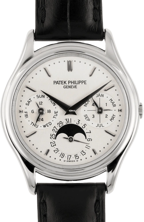 Patek Philippe,Grand Complications 36mm,36mm,Platinum,White,Automatic,Moonphase,Perpetual Calendar,Leap Year,Month,48hours,In-house Caliber,3940P