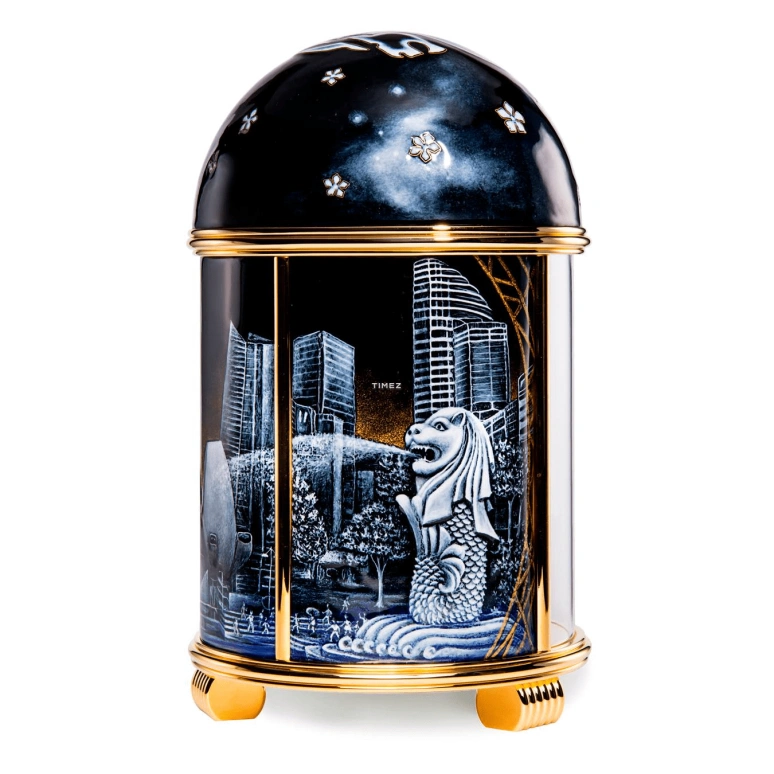 Patek Philippe,Dome Clocks ,Black,White,Electromechanical,In-house Caliber,Black,Colorful,Enamel,20094M