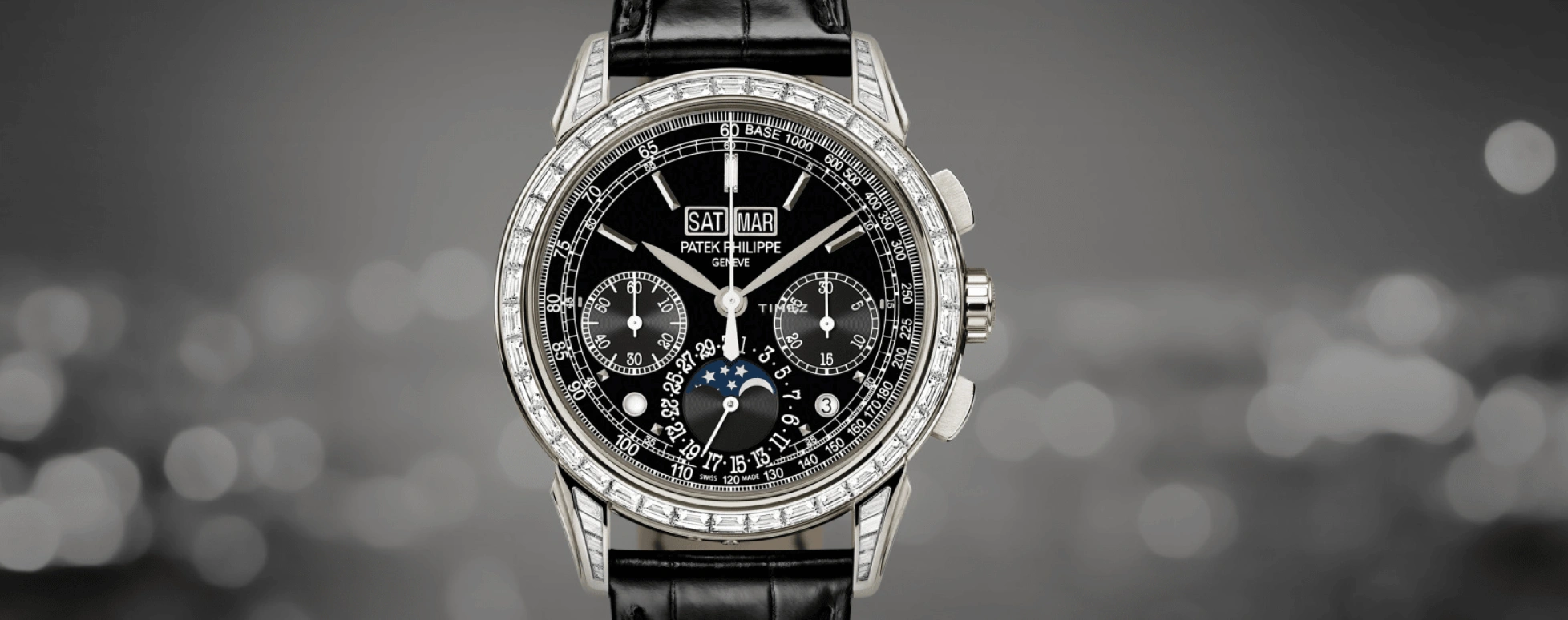 Patek Philippe,Grand Complications 41mm,41mm,Platinum,Black,Handwound,Chronograph,Moonphase,Perpetual Calendar,Leap Year,65hours,In-house Caliber,5271P,5271P-010