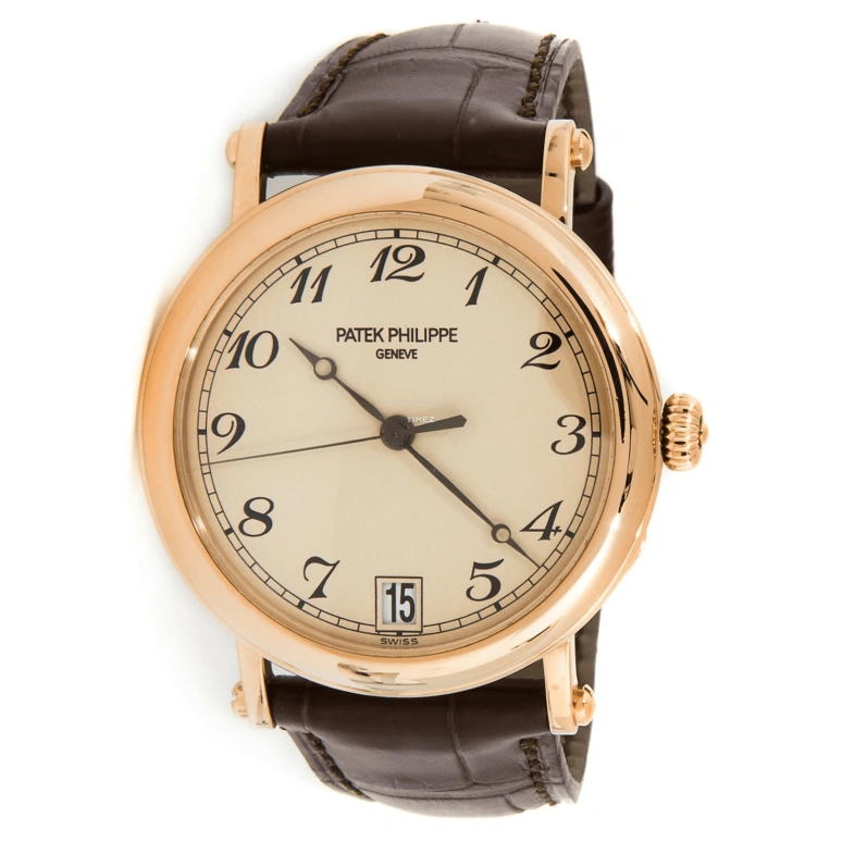 Patek Philippe,Calatrava 35.50mm,35.50mm,Rose Gold,Cream,Automatic,Day,In-house Caliber,5053R,5053R-001