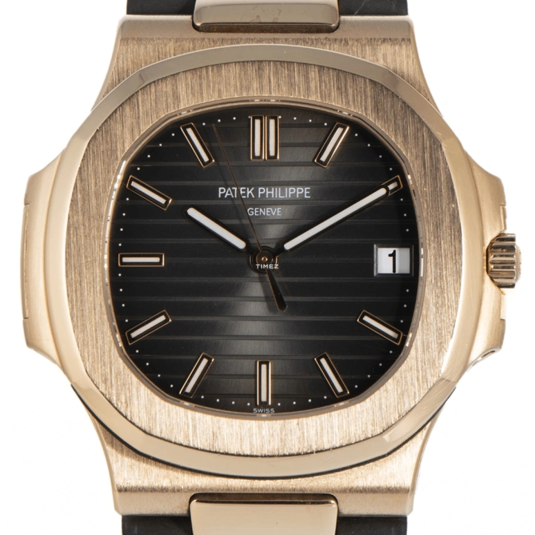 Patek Philippe,Nautilus 40mm,40mm,Rose Gold,Grey,Automatic,Day,45hours,5711R