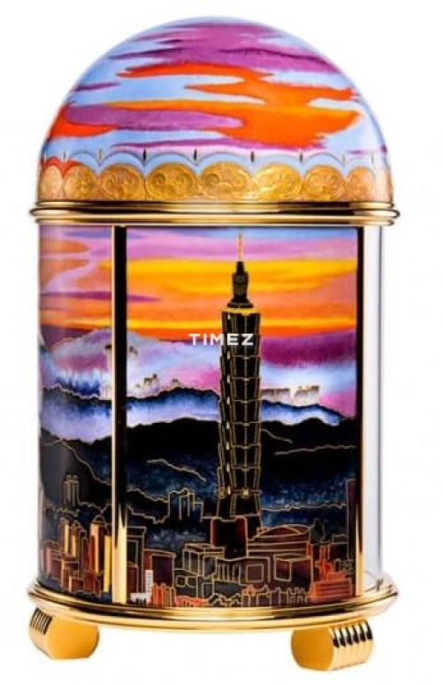 Patek Philippe,Dome Clocks ,White,Multi-Color,Electromechanical,In-house Caliber,Purple,Black,Colorful,Enamel,20040M