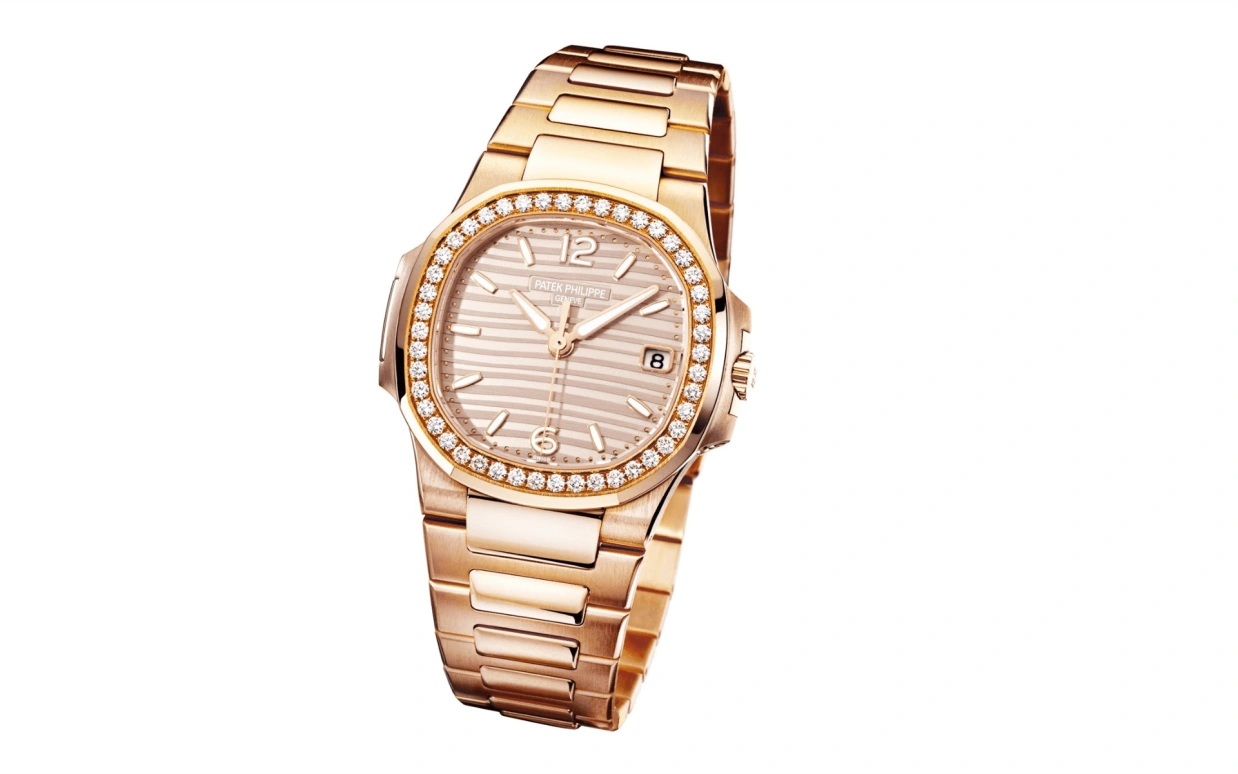 Patek Philippe,Nautilus 32mm,32mm,Rose Gold,Pink,Quartz,Day,In-house Caliber,7010,7010/1R-012
