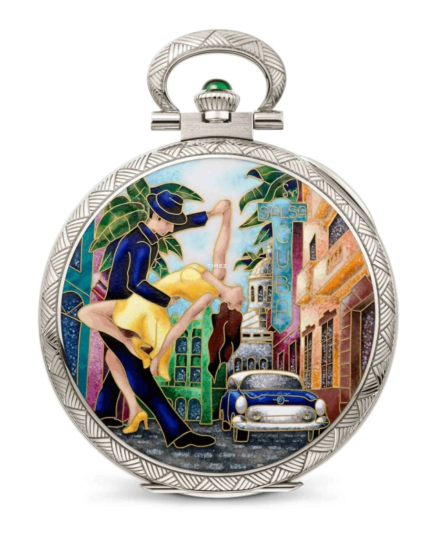 Patek Philippe,Pocket Watches ,White Gold,Green,Handwound,42hours,In-house Caliber,992,992/162G-001