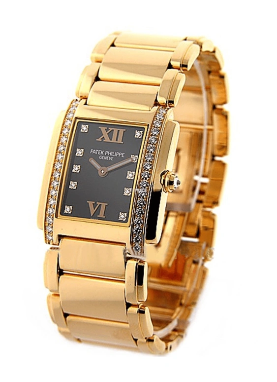 Patek Philippe,Twenty~4 26x25mm,26x25mm,Rose Gold,Silver White,White,Quartz,In-house Caliber,Sapphire,4910,4910/11R-001