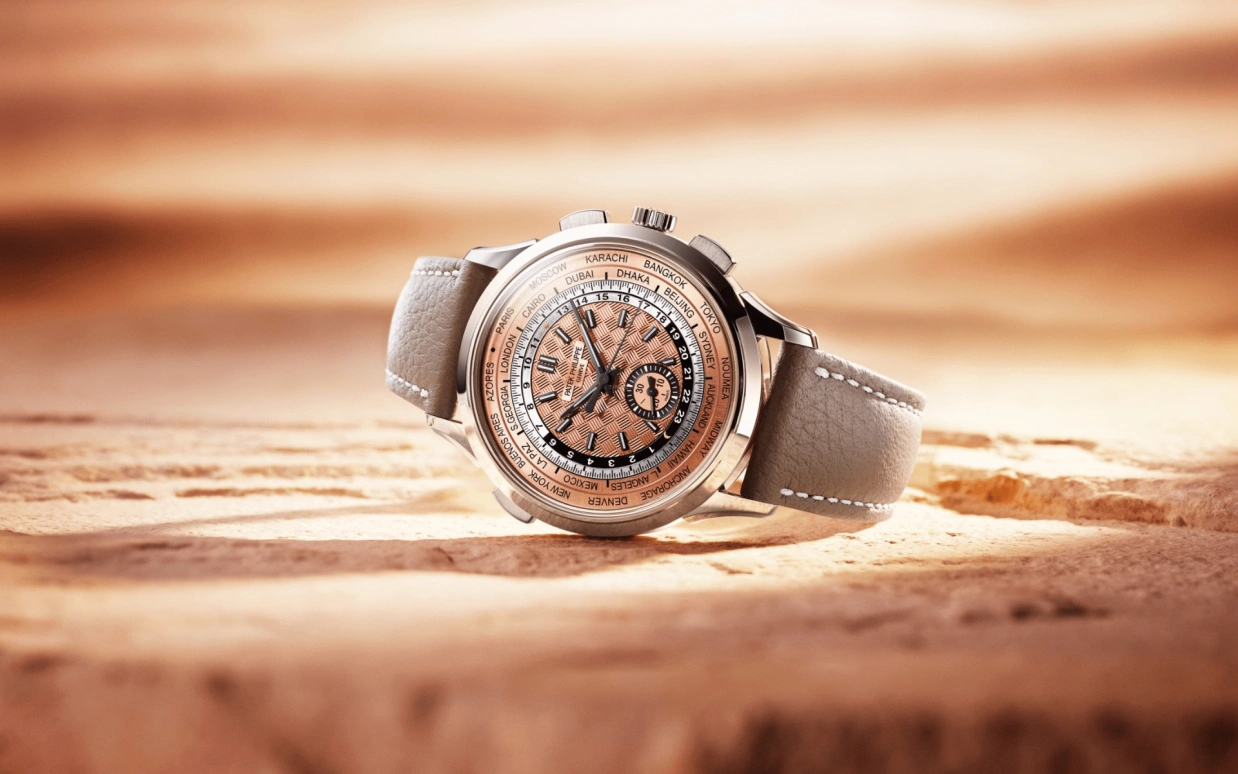 Patek Philippe,Complications 41mm,41mm,Stainless Steel,Salmon,Automatic,Chronograph,World Time,Flyback,Day / Night Indication,55hours,In-house Caliber,Harry Kane,5935A,5935A-001