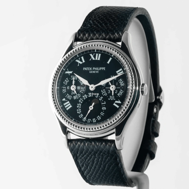 Patek Philippe,Grand Complications 36mm,36mm,White Gold,Black,Automatic,Moonphase,Perpetual Calendar,Leap Year,Month,48hours,In-house Caliber,5038G,5038G-001