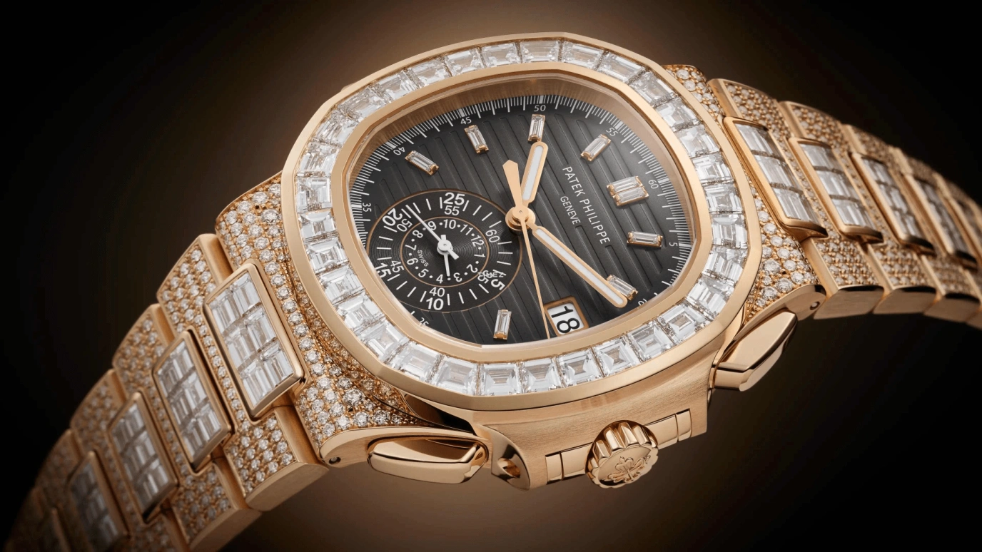 Patek Philippe,Nautilus 40.50mm,40.50mm,Rose Gold,Black,Gradient,Automatic,Chronograph,Day,Flyback,Khaled Mohamed Khaled,DJ Khaled,5980,5980/1400R-011