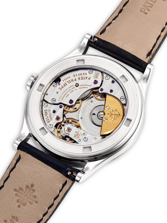 Patek Philippe,Calatrava 38mm,38mm,Platinum,Multi-Color,White,Red,Automatic,48hours,In-house Caliber,5077P,5077P-054