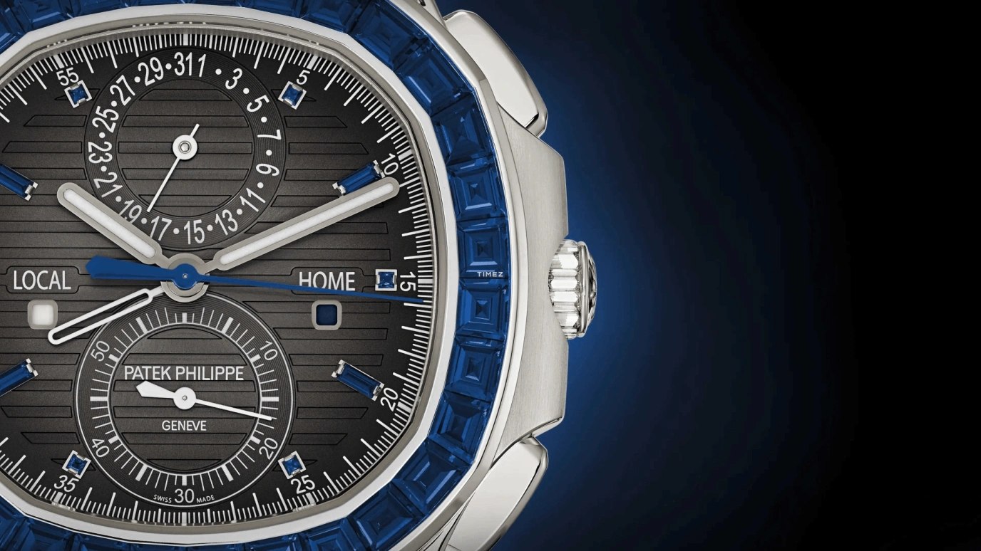 Patek Philippe,Nautilus 40.50mm,40.50mm,White Gold,Black,Gradient,Automatic,Chronograph,Day,Dule Time,Flyback,45～55hours,In-house Caliber,5990,5990/1421G-001