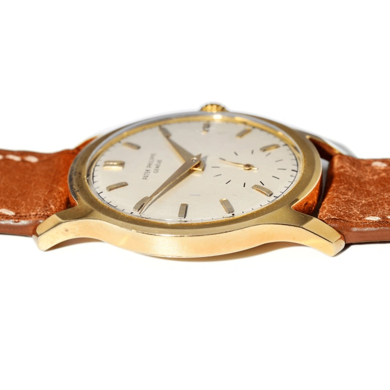 Patek Philippe,Calatrava 35mm,35mm,Yellow Gold,Silver,Handwound,48hours,In-house Caliber,2448J