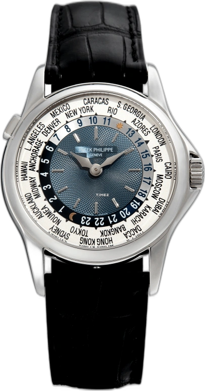 Patek Philippe,Complications 37mm,37mm,Platinum,Grey,Automatic,World Time,Day / Night Indication,5110P,5110P-001
