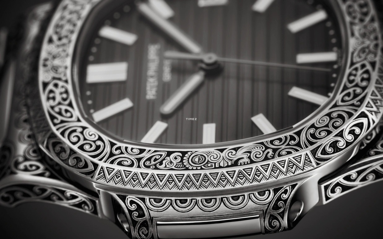 Patek Philippe,Nautilus 40mm,40mm,Stainless Steel,Black,Automatic,Day,45hours,5711,5711/1500A