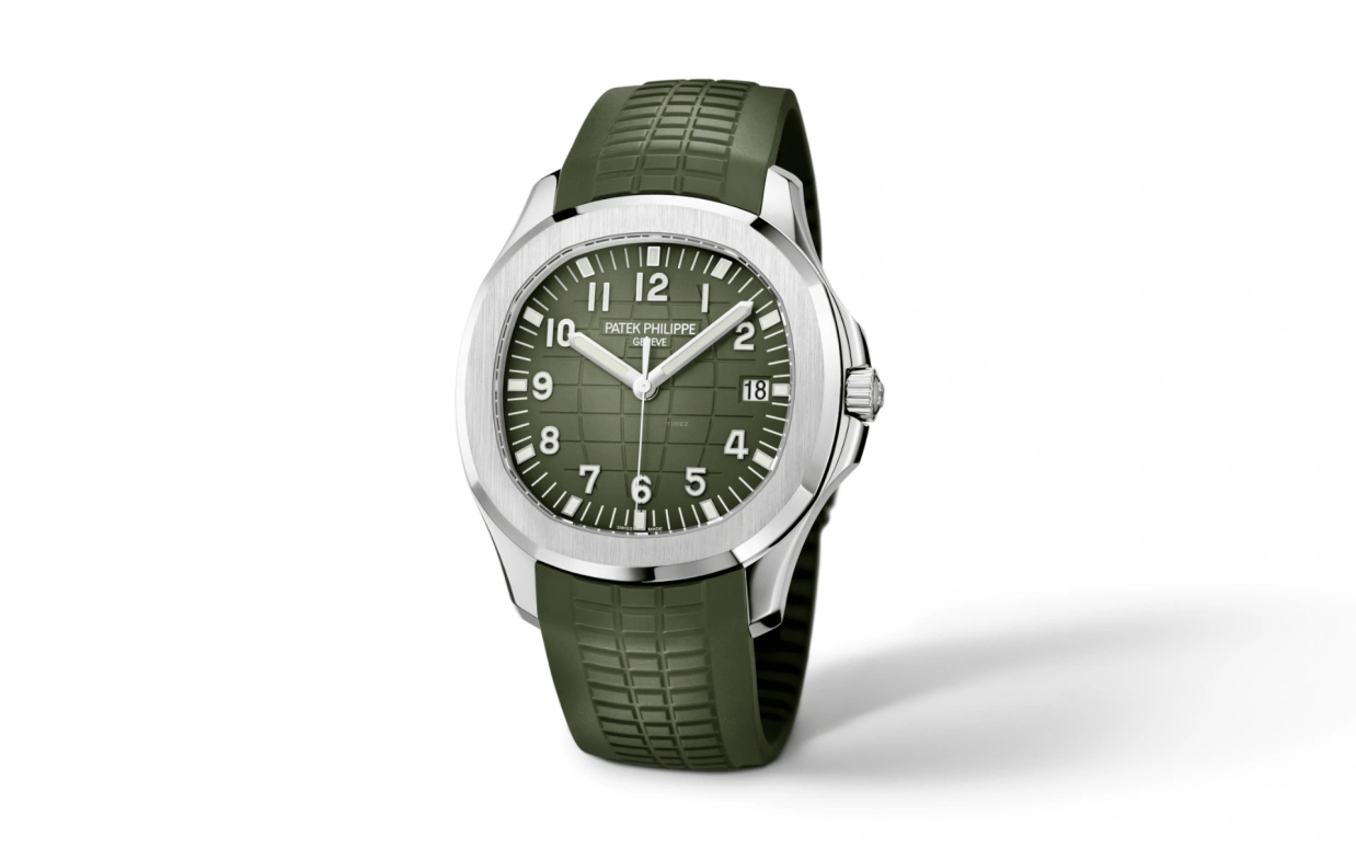 Patek Philippe,Aquanaut 42.20mm,42.20mm,White Gold,Green,Automatic,45hours,In-house Caliber,Tom Holland,Wilber Pan,Will pan,5168G,5168G-010