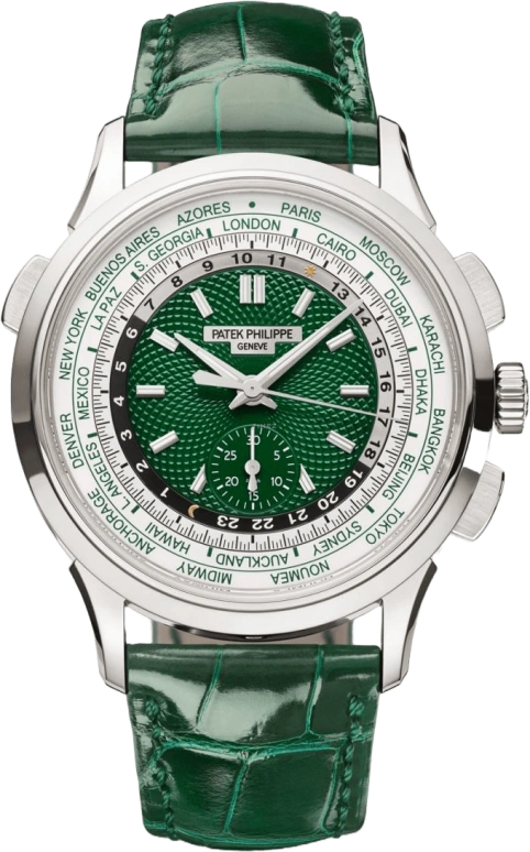 Patek Philippe,Complications 39.50mm,39.50mm,White Gold,Blue,Automatic,World Time,Day / Night Indication,Kyle Walker,5930P,5930P-001