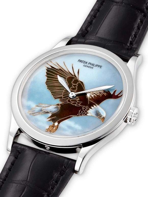 Patek Philippe,Calatrava 38mm,38mm,Platinum,Blue,Black,Multi-Color,Automatic,48hours,In-house Caliber,5077P,5077P-029