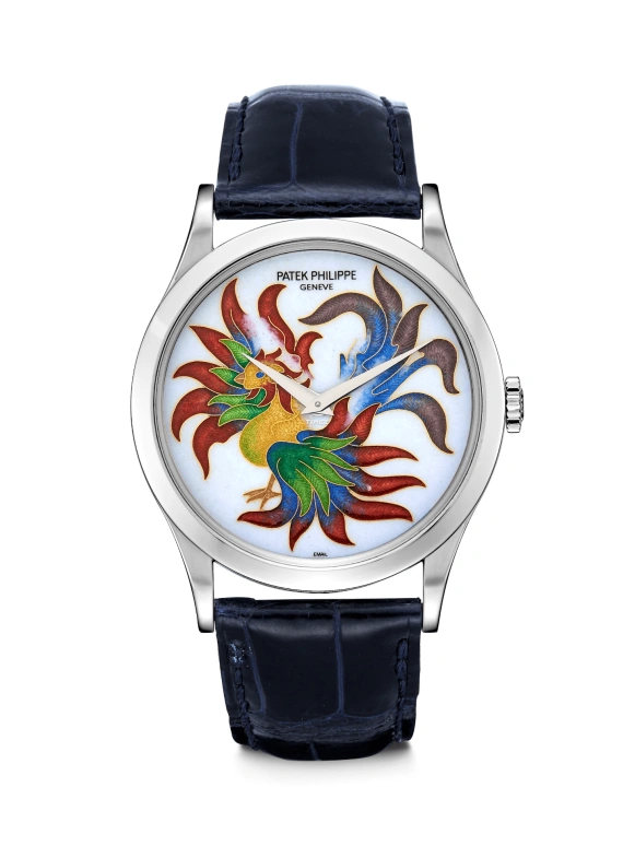 Patek Philippe,Calatrava 38mm,38mm,Platinum,Multi-Color,White,Red,Automatic,48hours,In-house Caliber,5077P,5077P-054