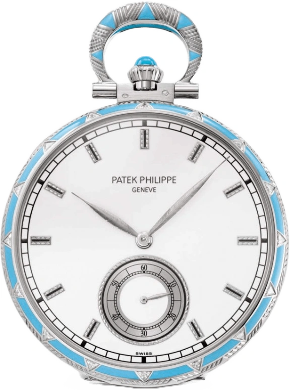Patek Philippe,Pocket Watches 44.10mm,44.10mm,White Gold,White,Handwound,42hours,In-house Caliber,995,995/107G