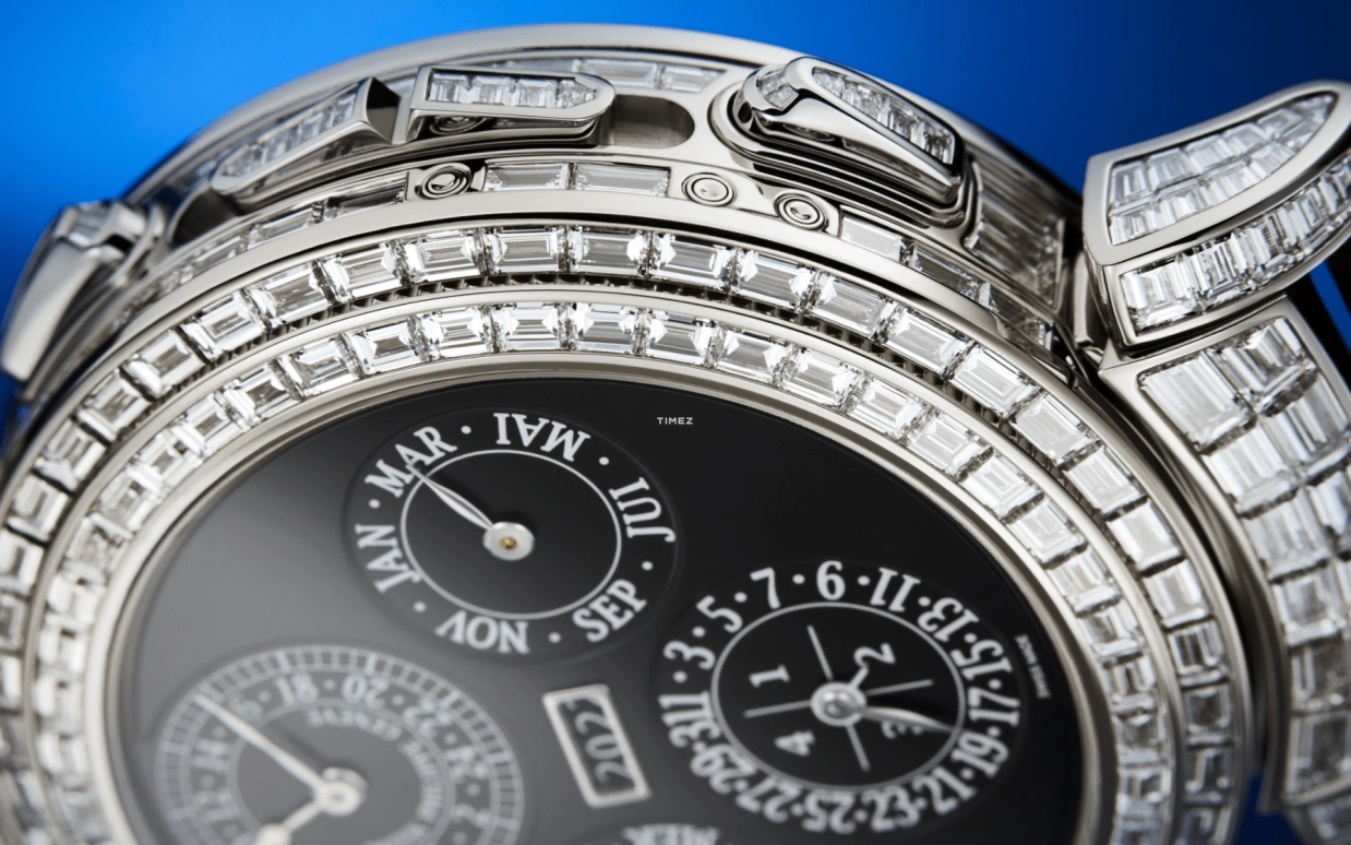 Patek Philippe,Grand Complications 49.40mm,49.40mm,White Gold,Black,Handwound,Moonphase,Perpetual Calendar,Leap Year,Month,72hours,In-house Caliber,6300,6300/401G-001