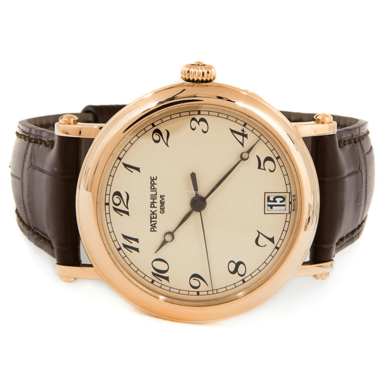 Patek Philippe,Calatrava 35.50mm,35.50mm,Rose Gold,Cream,Automatic,Day,In-house Caliber,5053R,5053R-001